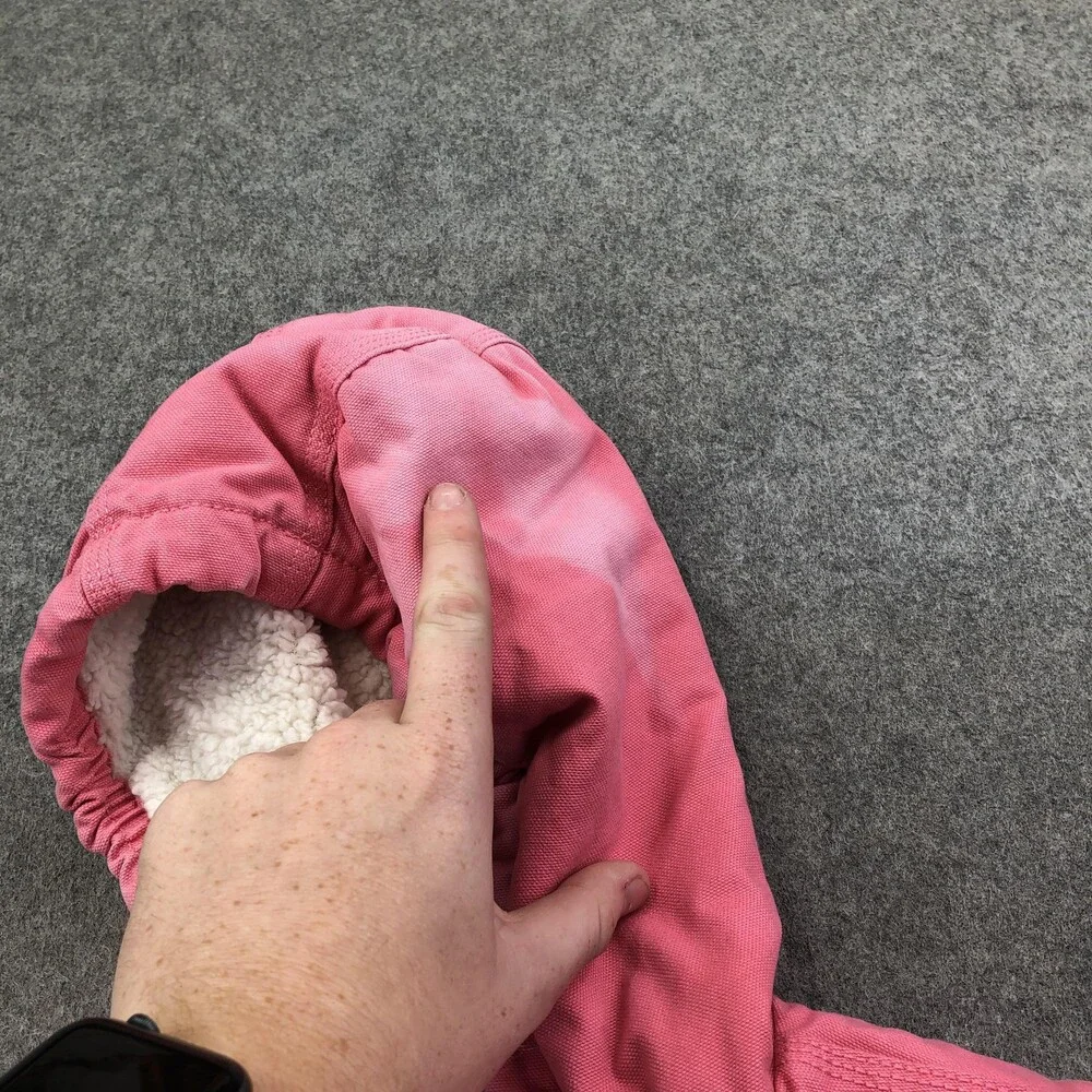 Carhartt Jacket Kids 5 Pink Hooded Canvas Bomber Sherpa Lined Winter Coat